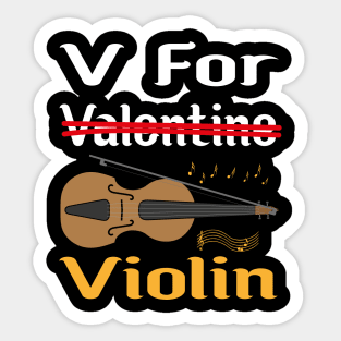 V For Violin Sticker